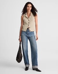 Ruffled Sleeveless Cardigan Top | Madewell