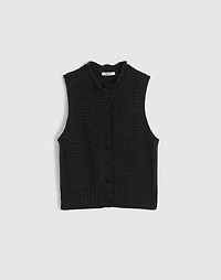 Ruffled Sleeveless Cardigan Top | Madewell