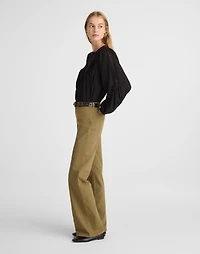 The Petite Wide-Leg Pant in Garment-Dyed Twill | Madewell