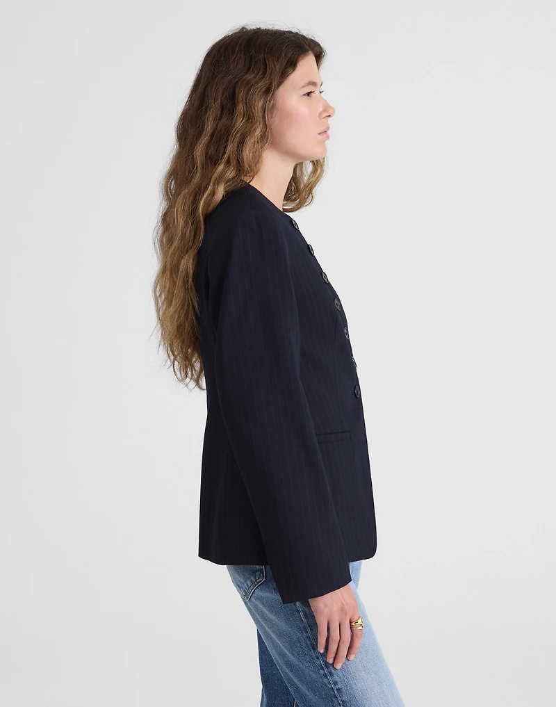 The Nolita Cutaway Blazer in Pinstripe | Madewell