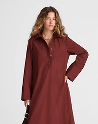 Poplin Long-Sleeved Shirtdress | Madewell