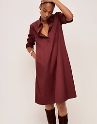 Poplin Long-Sleeved Shirtdress | Madewell