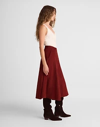Drapey Corduroy Midi Skirt | Madewell