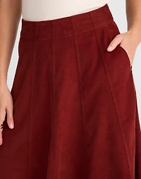 Drapey Corduroy Midi Skirt | Madewell