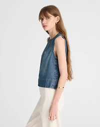 Boxy Shell Top Airy Denim | Madewell