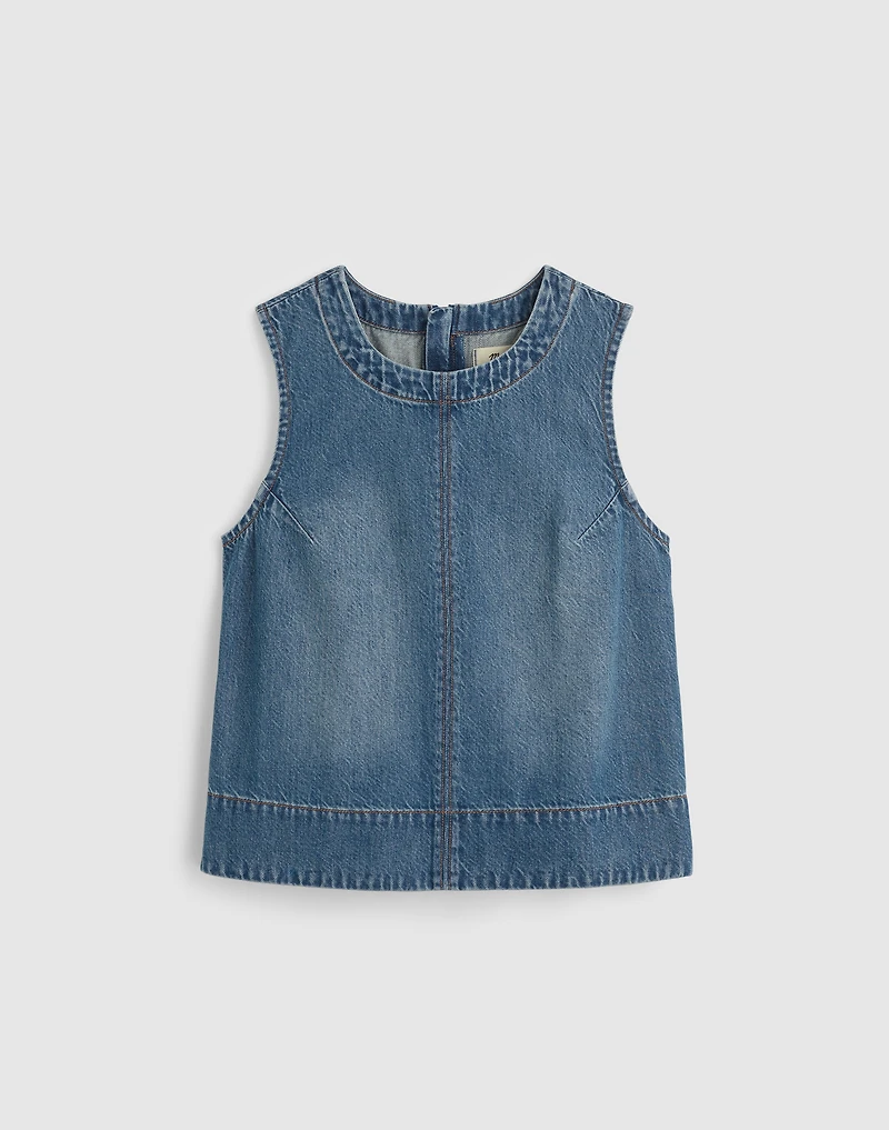 Boxy Shell Top Airy Denim | Madewell