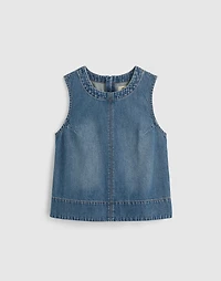 Boxy Shell Top Airy Denim | Madewell