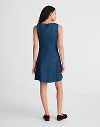 Denim Boatneck Mini Dress | Madewell