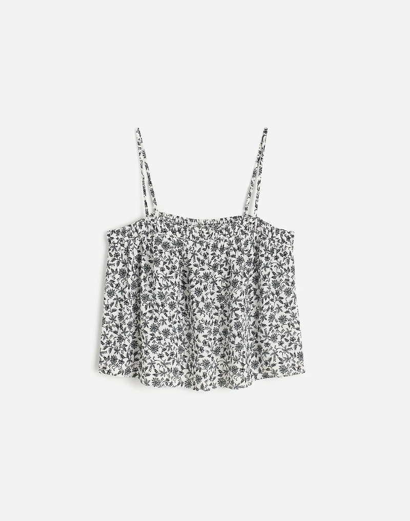 Flowy Squareneck Tank Floral | Madewell