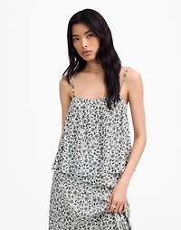 Flowy Squareneck Tank Floral | Madewell