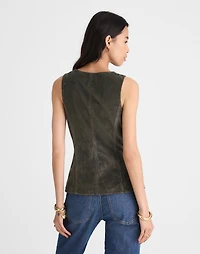 V-Neck Cutaway Vest in Corduroy | Madewell