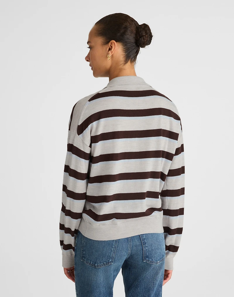 Striped Polo Sweater 100% Merino Wool | Madewell