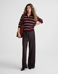 Striped Polo Sweater in 100% Merino Wool | Madewell