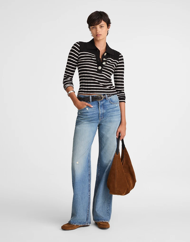 Ribbed Polo Sweater | Madewell