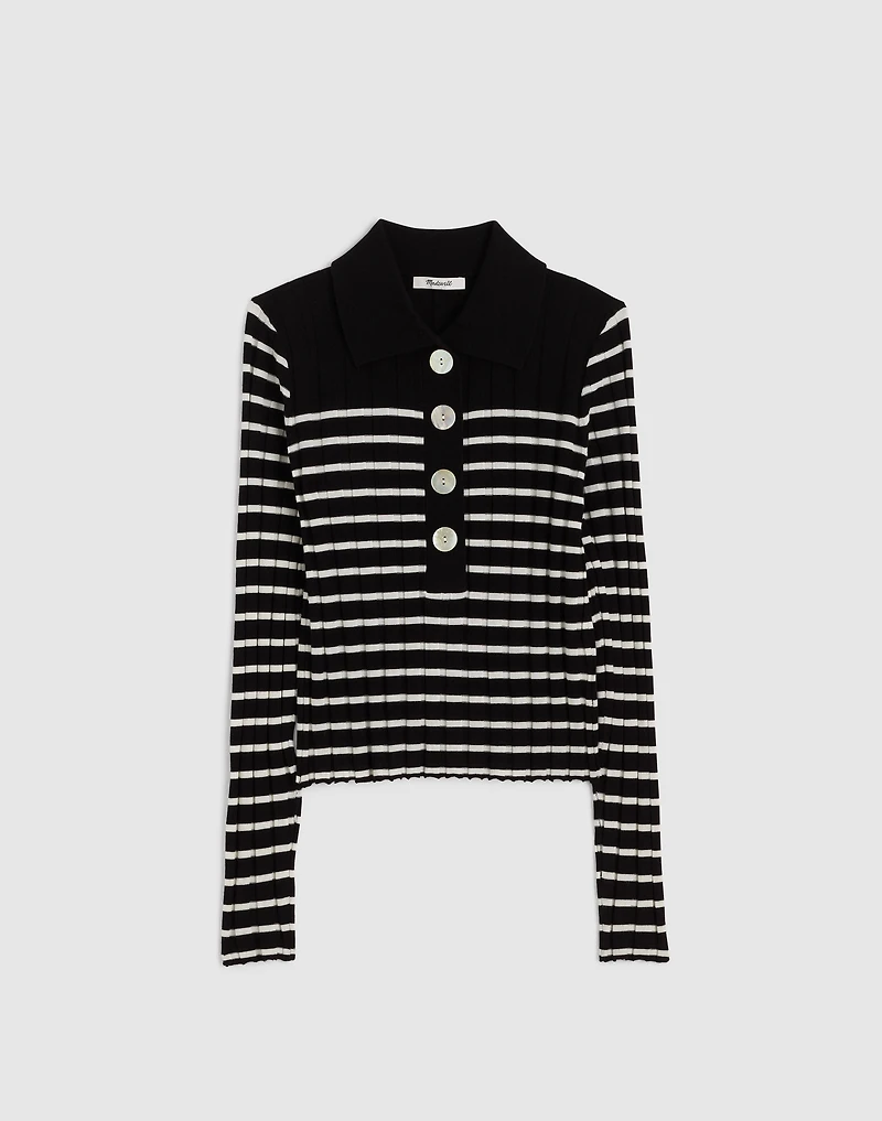 Ribbed Polo Sweater | Madewell