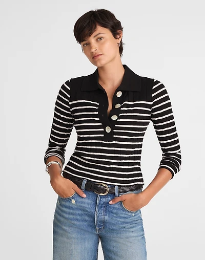 Ribbed Polo Sweater | Madewell