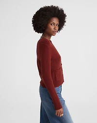 Patch-Pocket Cotton-Blend Cardigan | Madewell