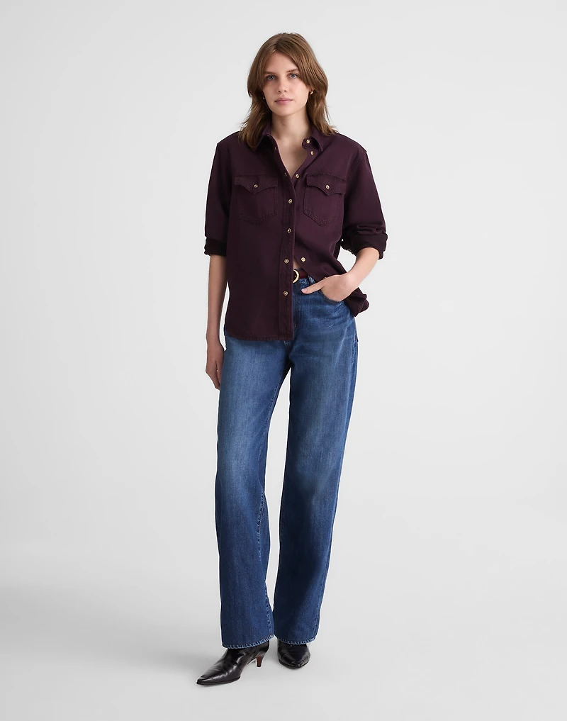 Airy Denim Oversized Shirt | Madewell