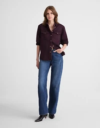 Airy Denim Oversized Shirt | Madewell