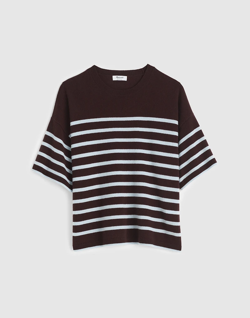 Short-Sleeve Sweater Tee 100% Cashmere | Madewell