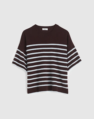 Short-Sleeve Sweater Tee 100% Cashmere | Madewell