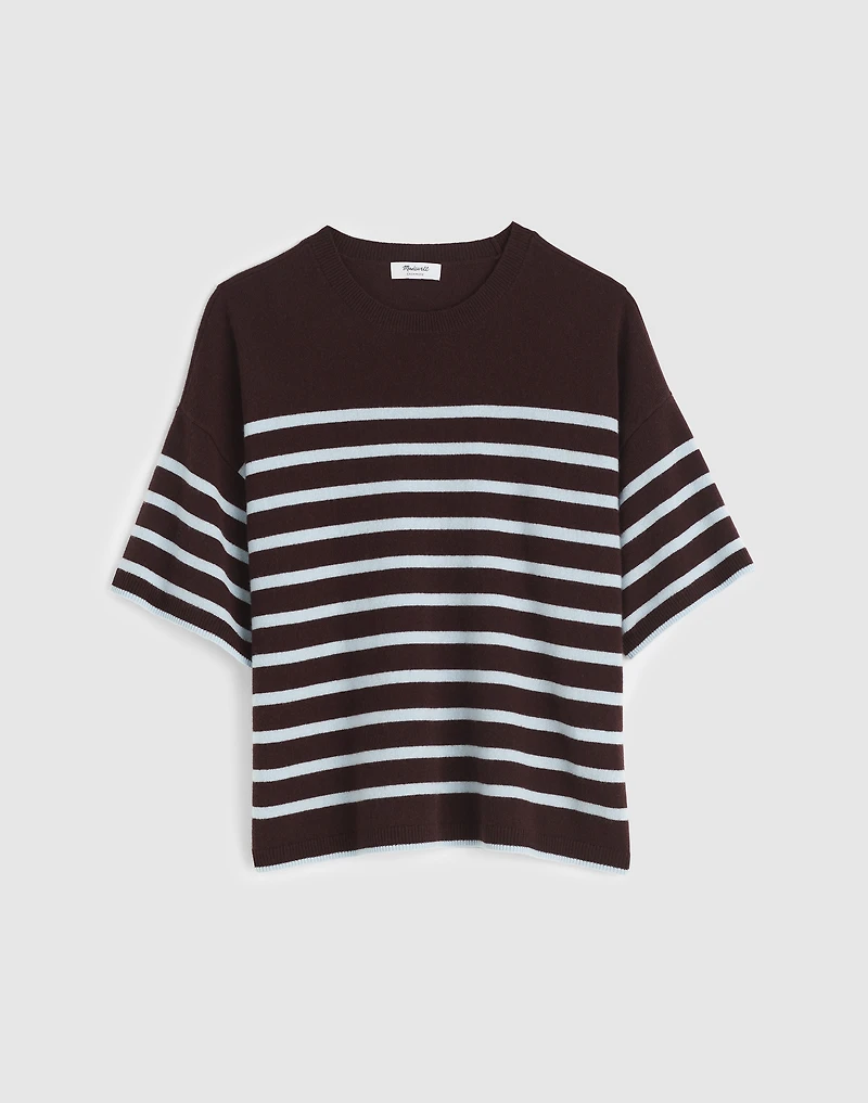 Short-Sleeve Sweater Tee 100% Cashmere | Madewell