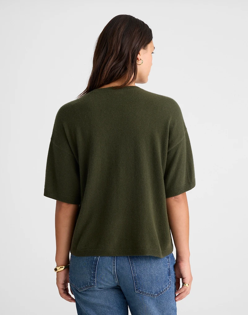 Short-Sleeve Sweater Tee 100% Cashmere | Madewell