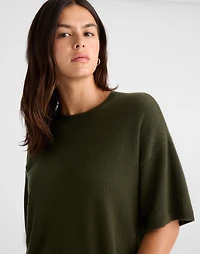 Short-Sleeve Sweater Tee 100% Cashmere | Madewell