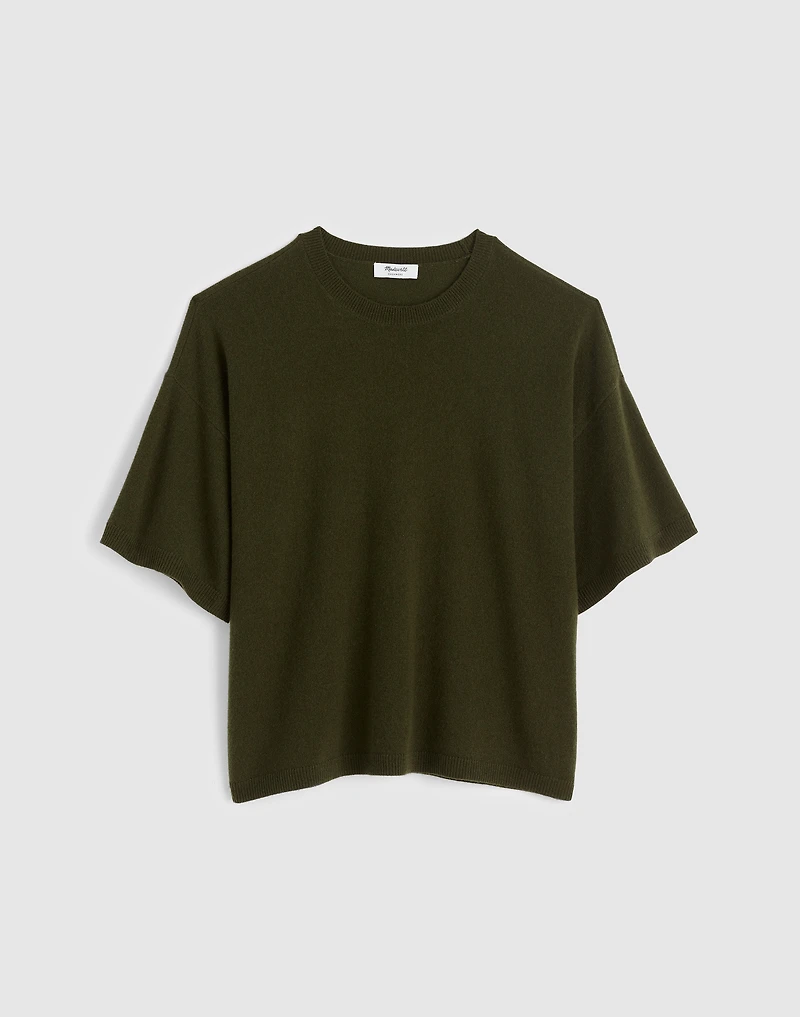 Short-Sleeve Sweater Tee 100% Cashmere | Madewell