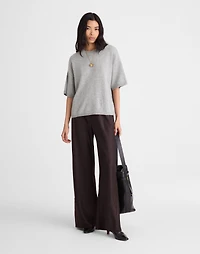 Short-Sleeve Sweater Tee in 100% Cashmere | Madewell