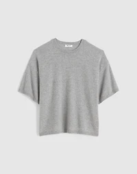 Short-Sleeve Sweater Tee in 100% Cashmere | Madewell