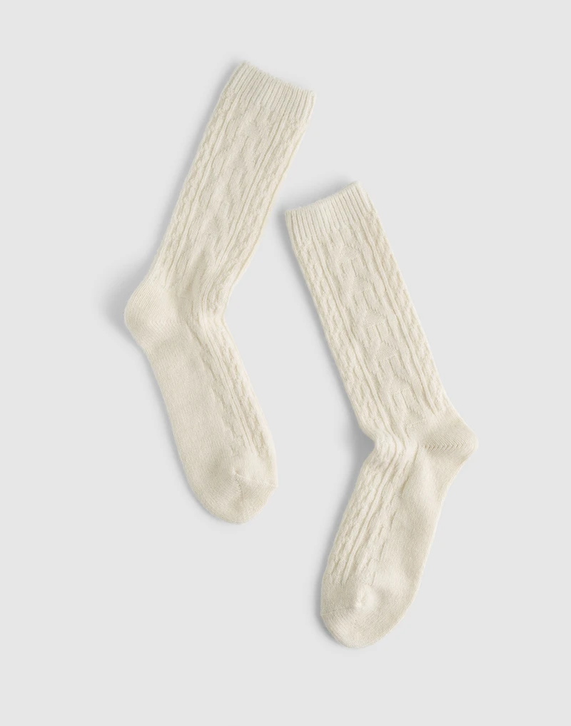 Cable-Knit Trouser Socks | Madewell