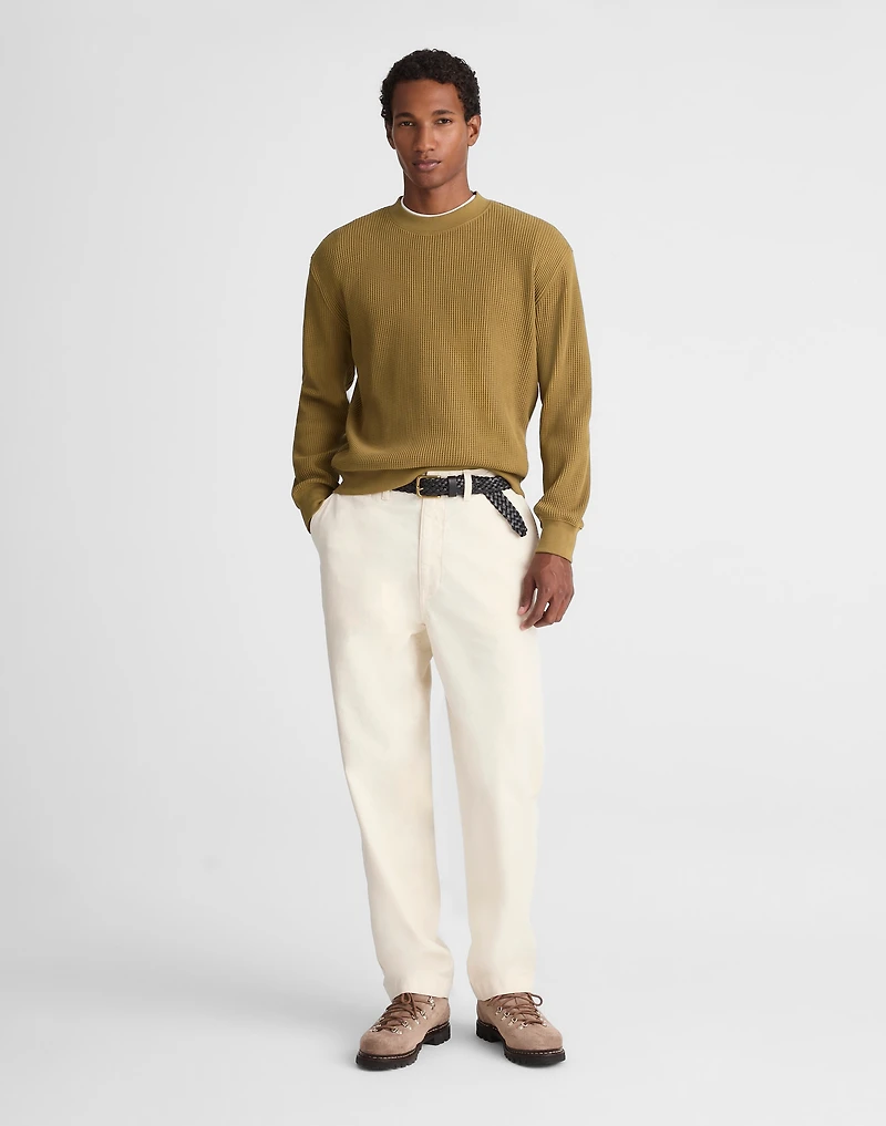 Waffle-Knit Sweatshirt