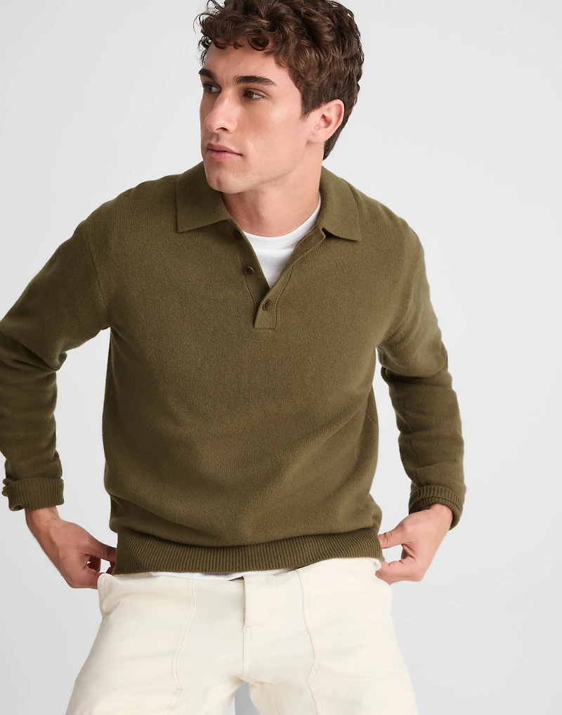 Sweater Polo Heritage Merino Wool | Madewell
