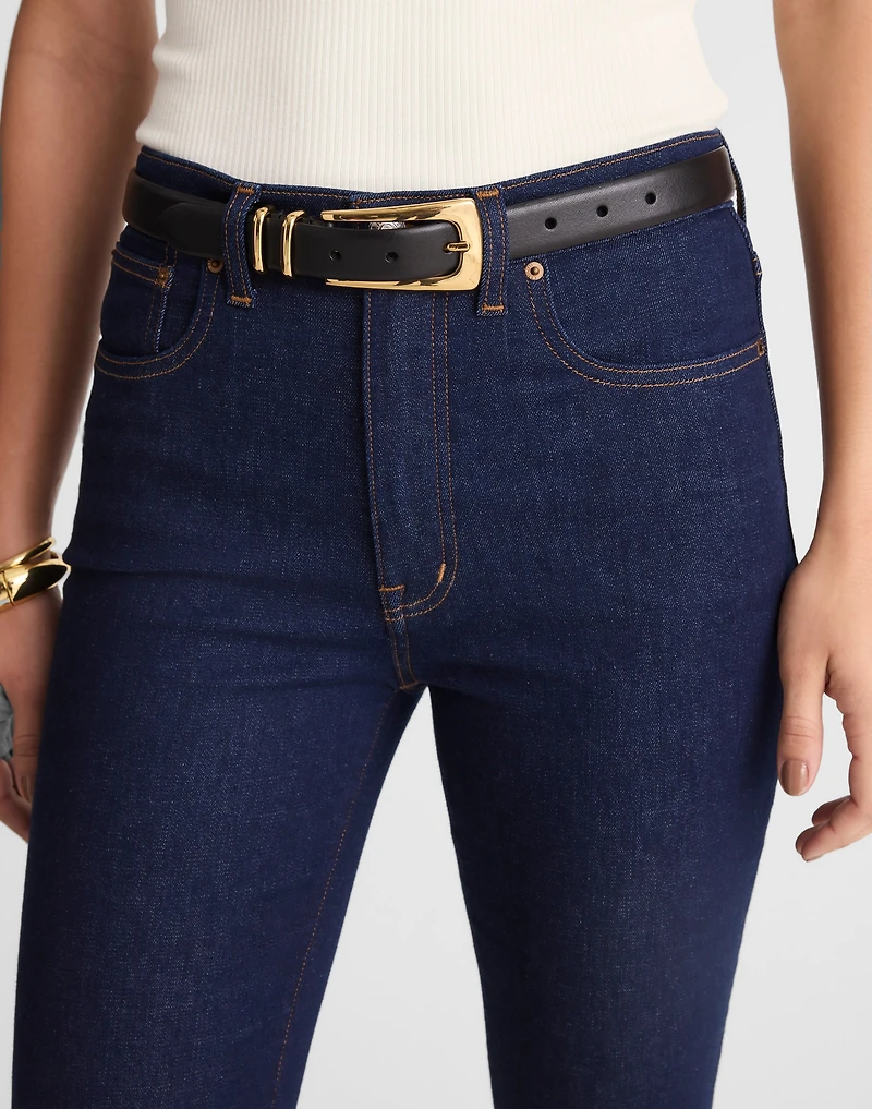 Elongated-Buckle Belt