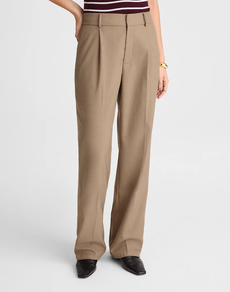 Slouchy Straight Pants Brushed Twill | Madewell