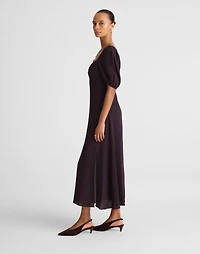 Puff-Sleeve Sweetheart Midi Dress | Madewell