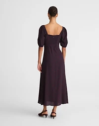 Puff-Sleeve Sweetheart Midi Dress | Madewell