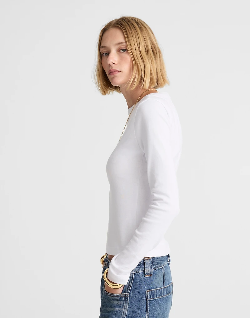 The '90s Long-Sleeve Tee Compact Cotton | Madewell