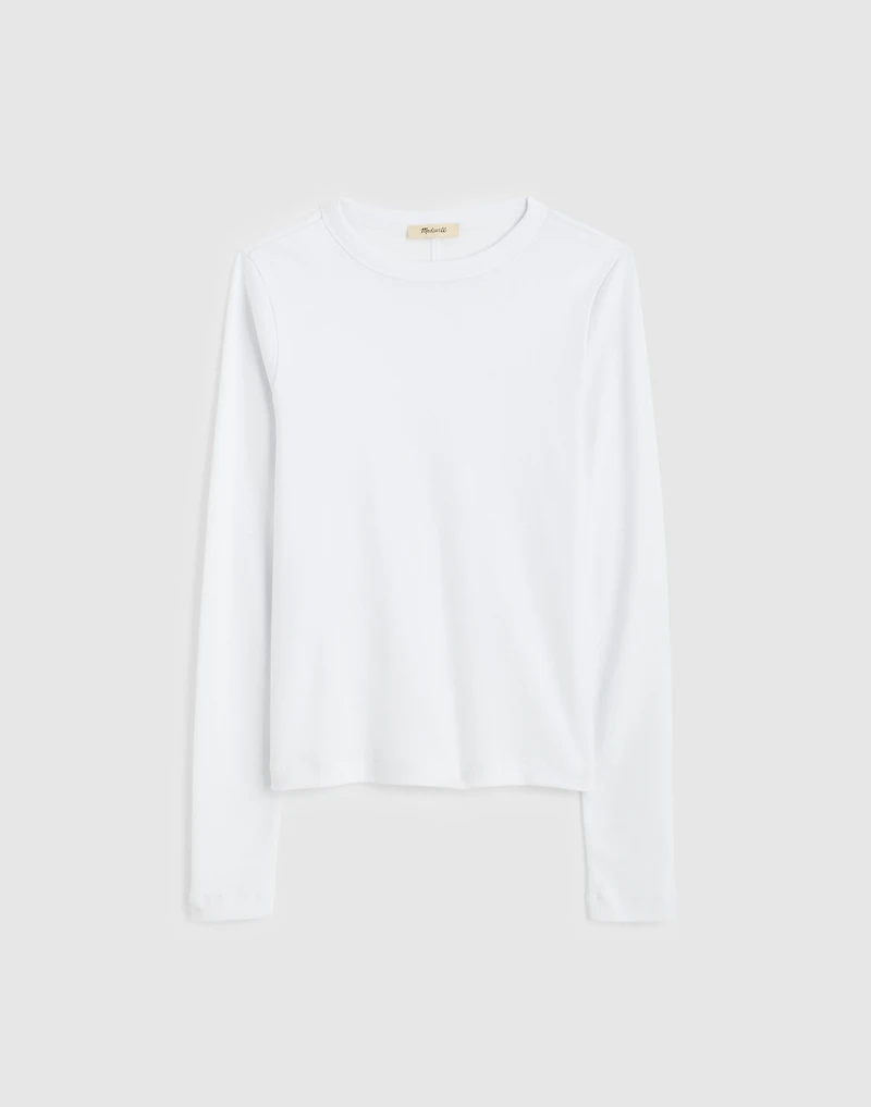 The '90s Long-Sleeve Tee Compact Cotton | Madewell