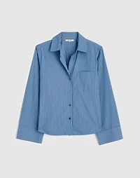 Easy Y-Neck Button-Up Shirt | Madewell