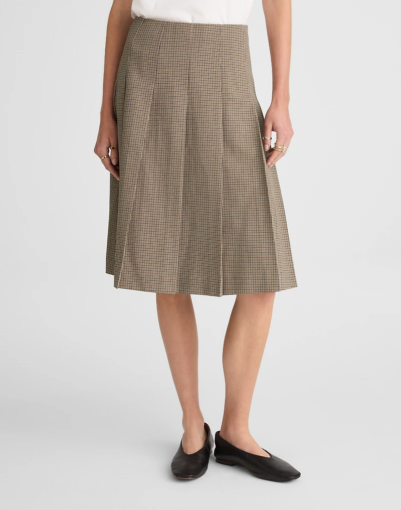 A-Line Midi Skirt in Wool-Blend Twill | Madewell