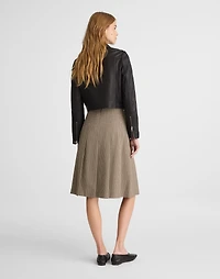 A-Line Midi Skirt in Wool-Blend Twill | Madewell
