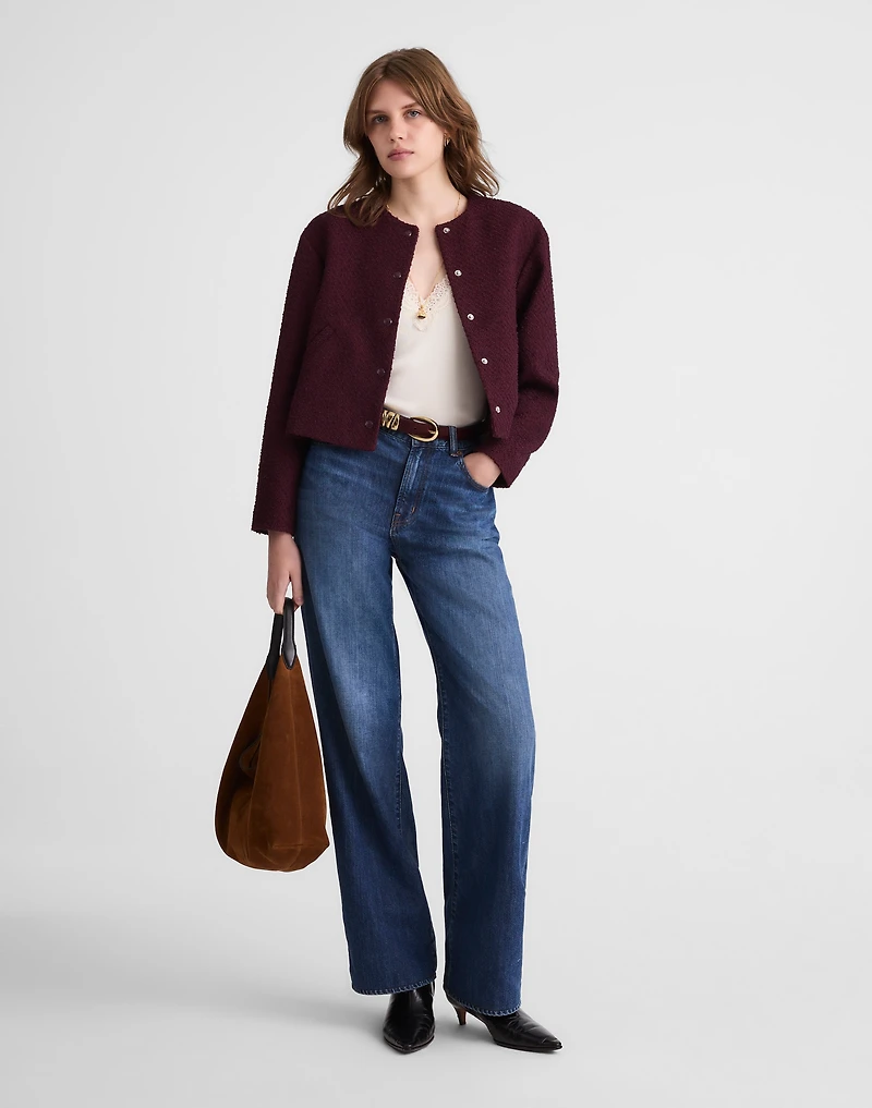 Tweed Collarless Jacket | Madewell