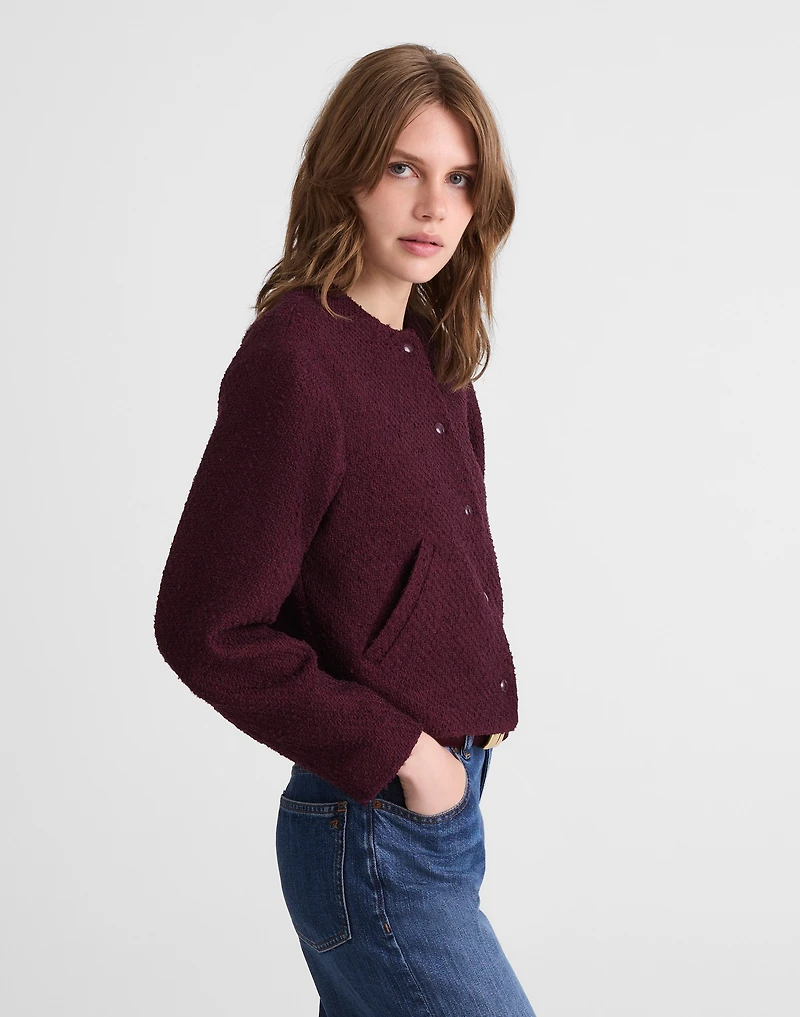 Tweed Collarless Jacket | Madewell