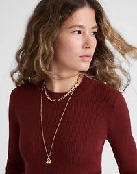 Double-Layered Crewneck Sweater | Madewell