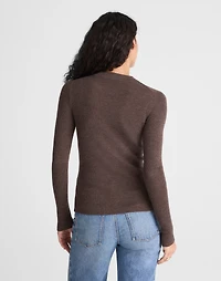 Double-Layered Crewneck Sweater Merino-Wool Silk | Madewell