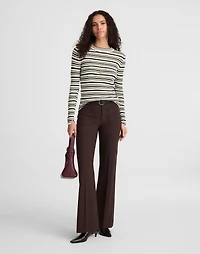 Double-Layered Crewneck Sweater Merino-Wool Silk