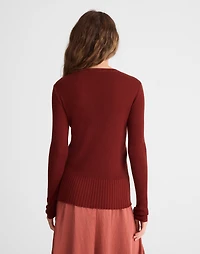 Deep V-Neck Cardigan Merino-Silk Blend | Madewell