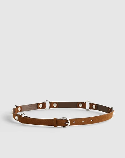 O-Ring Studded Suede Belt | Madewell